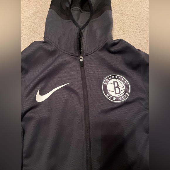 nike dri fit basketball zip up sweatshirt Brooklyn Nets NBA size small - Picture 4 of 6